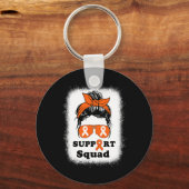 Sclerose Bewustzijn Messy Bun Support Squad Ms Mom Sleutelhanger (Voorkant)
