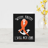 Sclerose Bewustzijn-met Geloof Ik zal niet zinken Kaart (Gele Bloem)