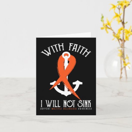 Sclerose Bewustzijn-met Geloof Ik zal niet zinken  Kaart (Gele Bloem)