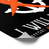 Sclerose Bewustzijn-met Geloof Ik zal niet zinken Poster (Hoek)