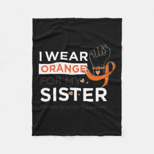 Sclerose Bewustzijn Ms I Draag Sinaasappel voor mi Fleece Deken