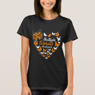 Sclerose bewustzijn MS Oranje lintvlinder T-shirt