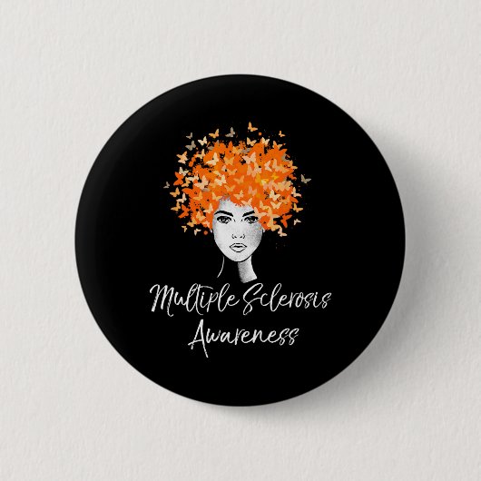 Sclerose bewustzijn MS Vlinders Ronde Button 5,7 Cm (Voorkant)