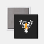 Sclerose Bewustzijn Oranje Lint Phoenix Magneet (Voorkant / Achterkant)