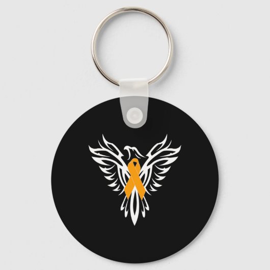 Sclerose Bewustzijn Oranje Lint Phoenix Sleutelhanger (Voorkant)