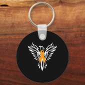 Sclerose Bewustzijn Oranje Lint Phoenix Sleutelhanger (Voorkant)