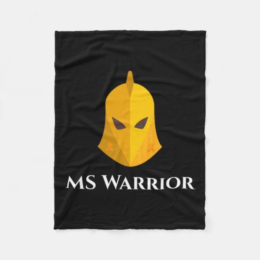 Sclerose Bewustzijn Ridder Dappere MS Warrior Fleece Deken (Voorkant)
