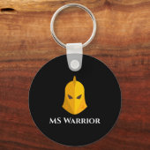 Sclerose Bewustzijn Ridder Dappere MS Warrior Sleutelhanger (Voorkant)