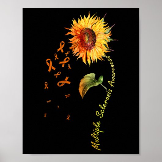 Sclerose bewustzijn Zonnebloem MS Awareness Poster (Voorkant)