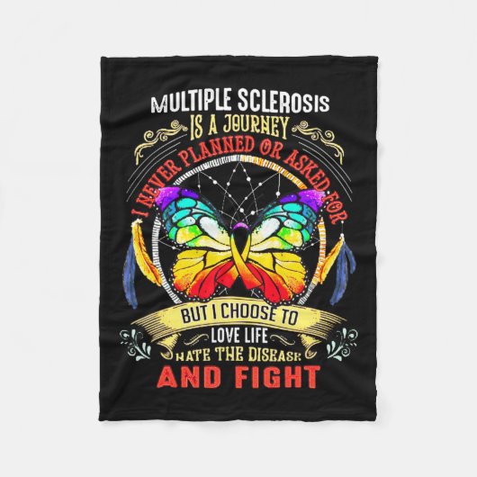 Sclerose is een reis - multiple sclerose fleece deken (Voorkant)
