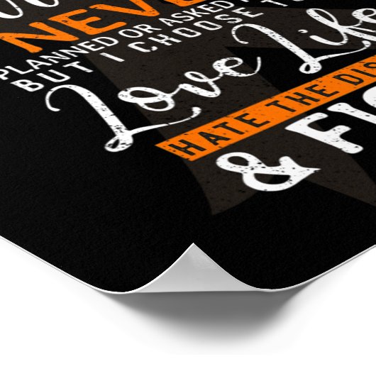 Sclerose is een reis van MS Awareness Ribbon Poster (Hoek)