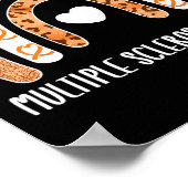 Sclerose krijger Oranje lint MS Day Poster (Hoek)