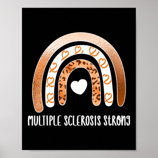 Sclerose krijger Oranje lint MS Day Poster (Voorkant)