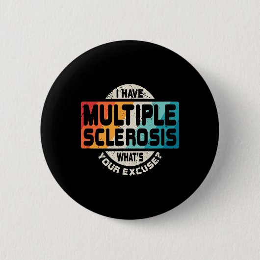 Sclerose MS Awareness Fun Gift Ronde Button 5,7 Cm (Voorkant)