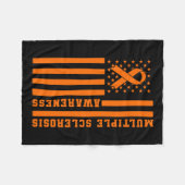 Sclerose MS Awareness Patriottische Amerikaanse vl Fleece Deken (Voorkant (Horizontaal))