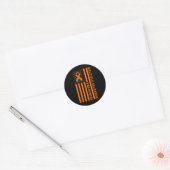 Sclerose MS Awareness Patriottische Amerikaanse vl Ronde Sticker (Envelop)