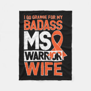 Sclerose MS-bewustzijn Badass krijger Vrouw Fleece Deken