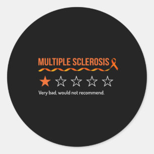 Sclerose MS Review zeer slecht zou niet aanraden Ronde Sticker