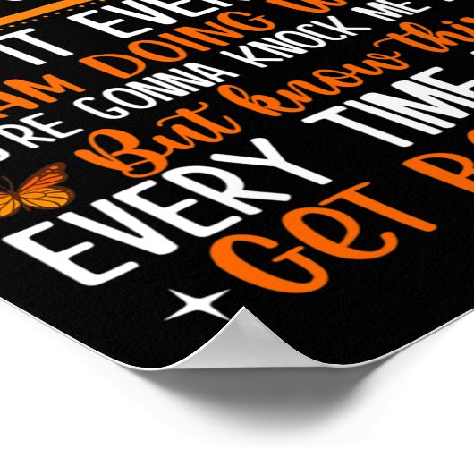 Sclerose vlinderlint Wereld MS Dag Poster (Hoek)