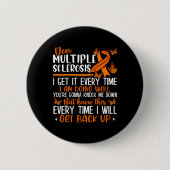 Sclerose vlinderlint Wereld MS Dag Ronde Button 5,7 Cm (Voorkant)