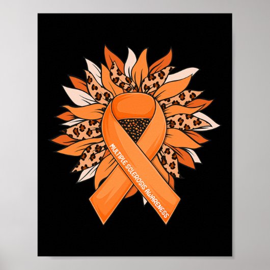 Sclerose zonnebloem multiple sclerose bewustzijn poster (Voorkant)