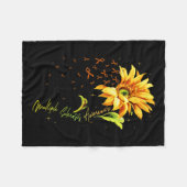 Sclerosebewustzijn Zonnebloem Shirt MS Awareness Fleece Deken (Voorkant (Horizontaal))