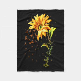 Sclerosebewustzijn Zonnebloem Shirt MS Awareness Fleece Deken