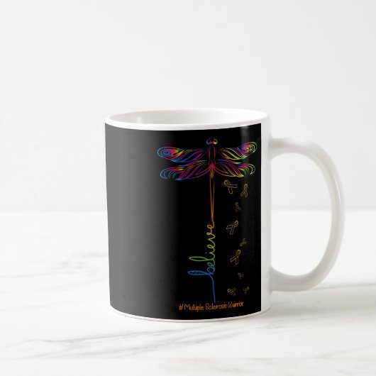 Sclerosis Awareness Dragonfly Ribon Koffiemok (Rechts)