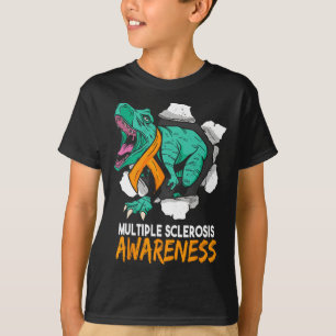 Sclerosis Awareness Fighter Dinosaurus MS Warrior T-shirt