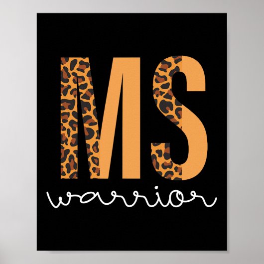 Sclerosis Awareness Mannen Vrouwen Ms Warrior Poster (Voorkant)