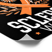 Sclerosis Awareness Oranje lint Poster (Hoek)