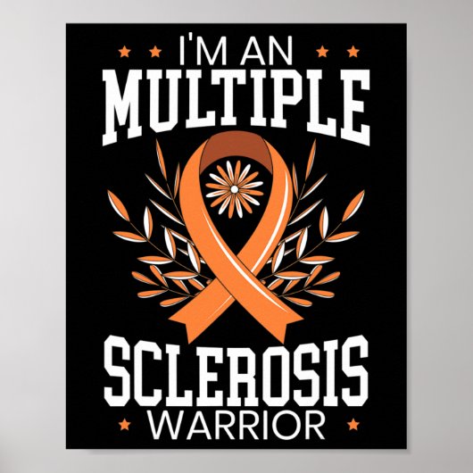 Sclerosis Awareness Oranje lint Poster (Voorkant)
