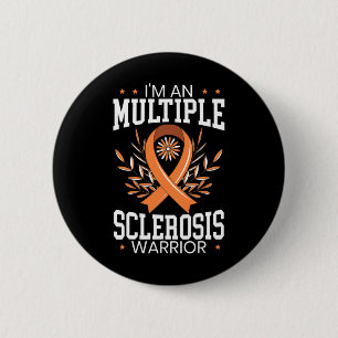 Sclerosis Awareness Oranje lint Ronde Button 5,7 Cm