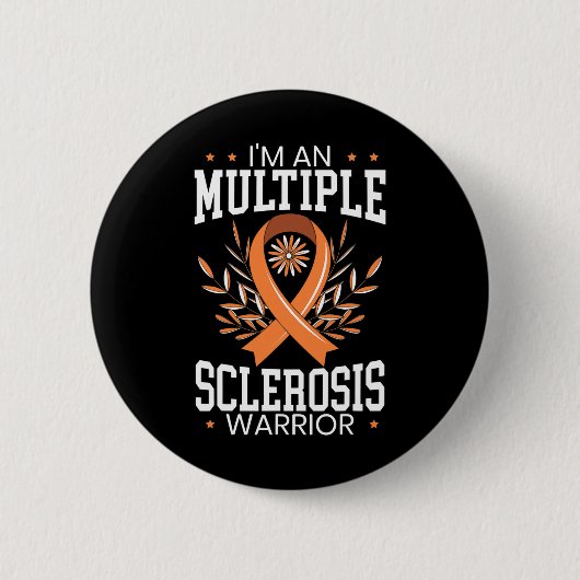 Sclerosis Awareness Oranje lint Ronde Button 5,7 Cm (Voorkant)
