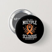 Sclerosis Awareness Oranje lint Ronde Button 5,7 Cm (Voorkant /achterkant)