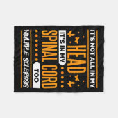 Sclerosis Quote voor MS Sclerosis Awareness Fleece Deken (Voorkant (Horizontaal))