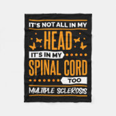 Sclerosis Quote voor MS Sclerosis Awareness Fleece Deken (Voorkant)
