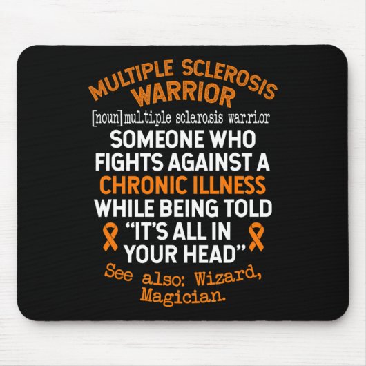 Sclerosis Warrior Definitie Awareness Muismat (Voorkant)