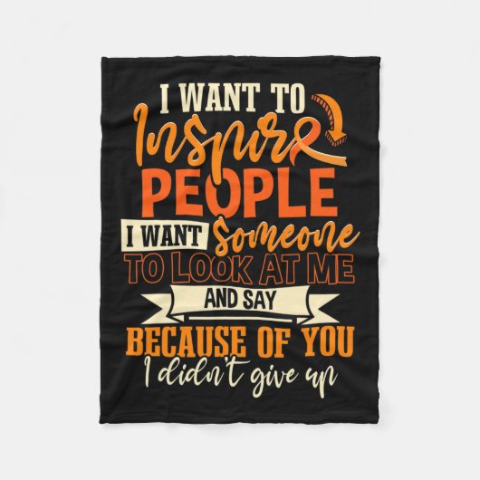 Sclerosis Warrior Ik wil mensen inspireren Fleece Deken (Voorkant)