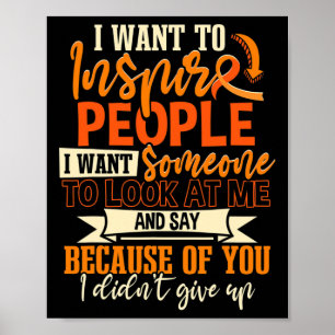 Sclerosis Warrior Ik wil mensen inspireren Poster