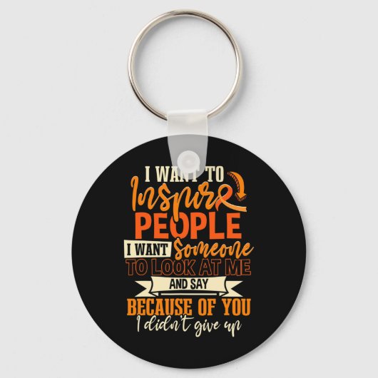 Sclerosis Warrior Ik wil mensen inspireren Sleutelhanger (Voorkant)