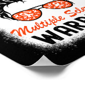 Sclerosis Warrior MS Awareness Messy Bun Poster (Hoek)