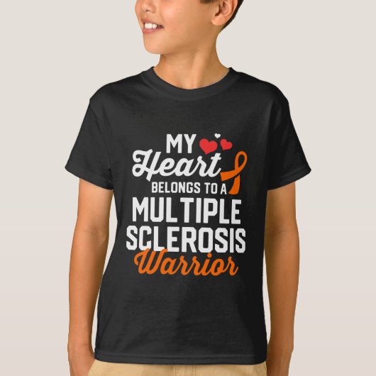 Sclerosis Warrior Survivor Support Awareness Gifts T-shirt (Voorkant)
