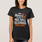 Sclerosis Warrior Survivor Support Awareness Gifts T-shirt (Voorkant)