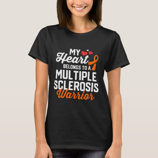 Sclerosis Warrior Survivor Support Awareness Gifts T-shirt (Voorkant)