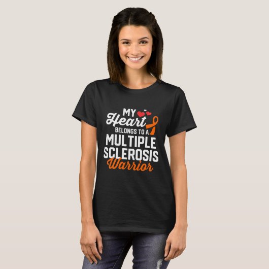 Sclerosis Warrior Survivor Support Awareness Gifts T-shirt (Voorkant volledig)
