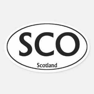 SCO Schotland Ovale Sticker