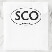 SCO Schotland Ovale Sticker (Tas)