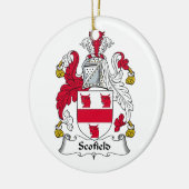 Scofield Family Crest Keramisch Ornament (Links)