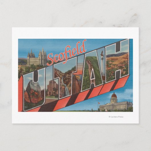 Scofield, Utah - Grote letterscènes Briefkaart (Voorkant)